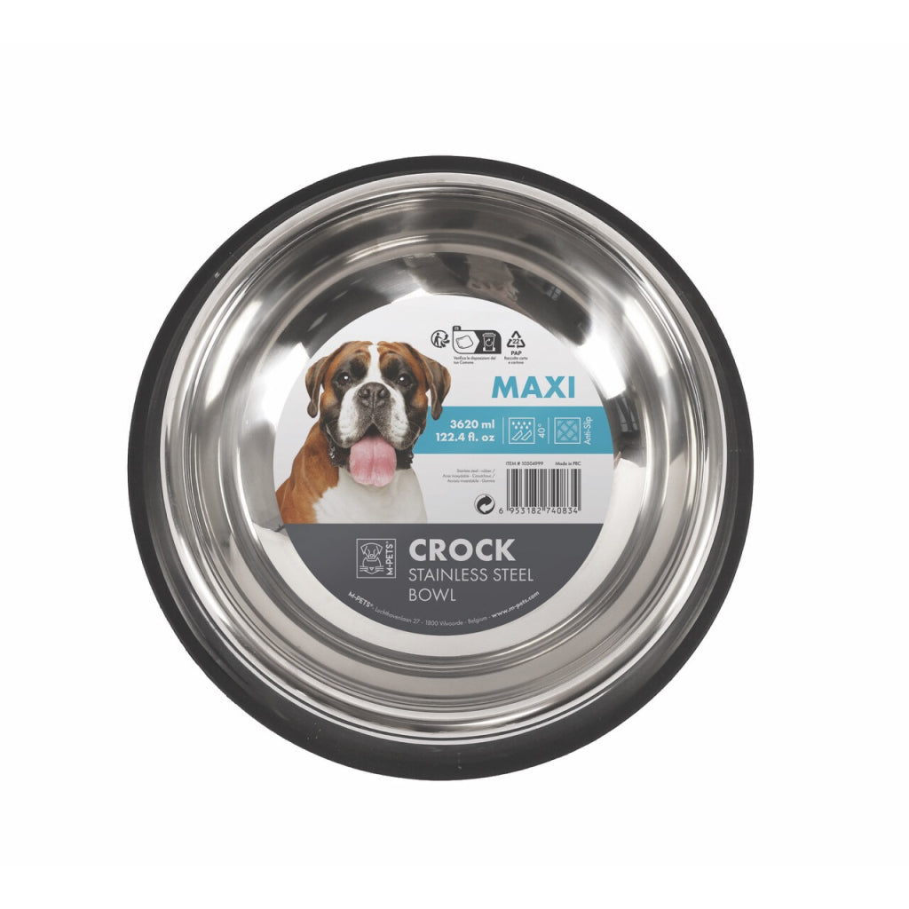 M-PETS Crock Stainless Steel Bowl - Xtra