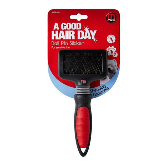 Mikki Ball Pin Slicker Brush Cat/Dog Small - North East Pet Shop Mikki
