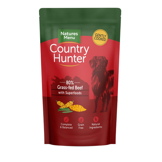 Natures Menu Country Hunter Grass Grazed Beef Dog Food 18 x 150g - North East Pet Shop Natures Menu