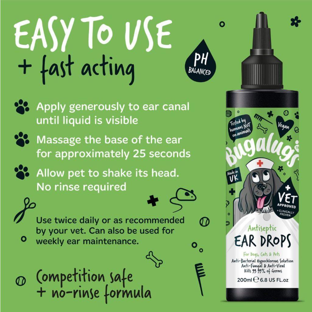 OOC Bugalugs Antiseptic Ear Drops - North East Pet Shop Bugalugs