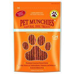Pet Munchies 100% Natural Wild Salmon & Sweet Potato Dental Sticks - North East Pet Shop Pet Munchies