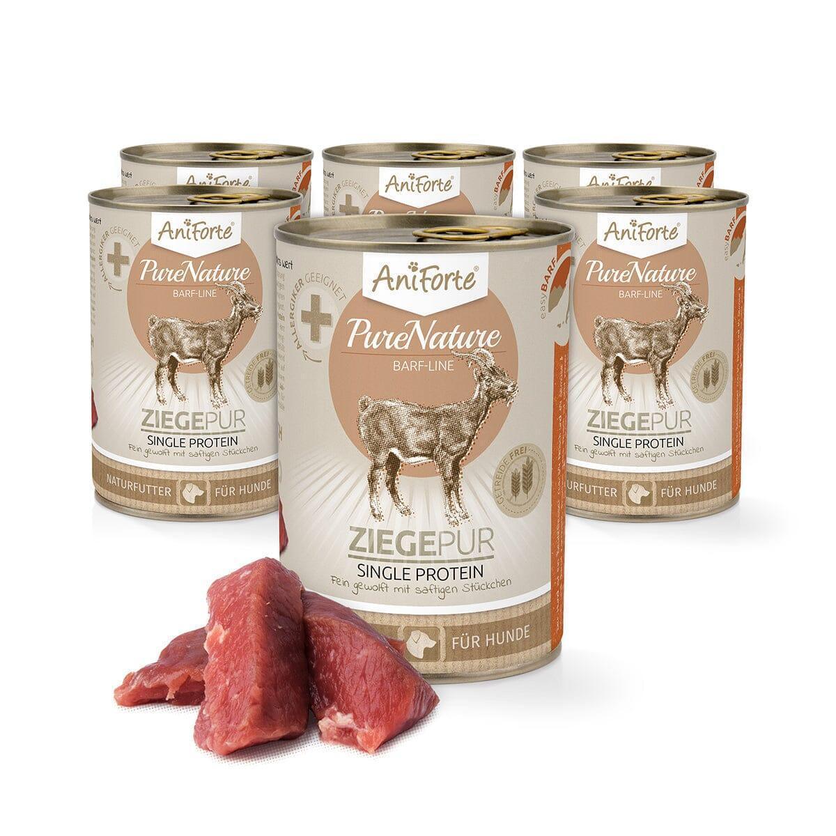 PureNature Pure Goat - Wet food for Dogs 6 x 400 g - North East Pet Shop Aniforte