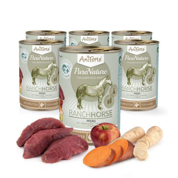 PureNature Ranch Horse - Wet food for dogs - 6 x 800 g - North East Pet Shop Aniforte