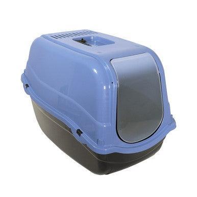 Rosewood Eco Line Hooded Cat Toilet Slate Blue/Black - North East Pet Shop Rosewood