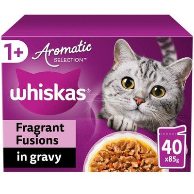 WHISKAS 1+ Cat Pouches Aromatic Fusion in Gravy