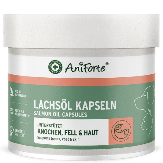 Salmon Oil for Dogs & Cats - 200 capsules - North East Pet Shop Aniforte