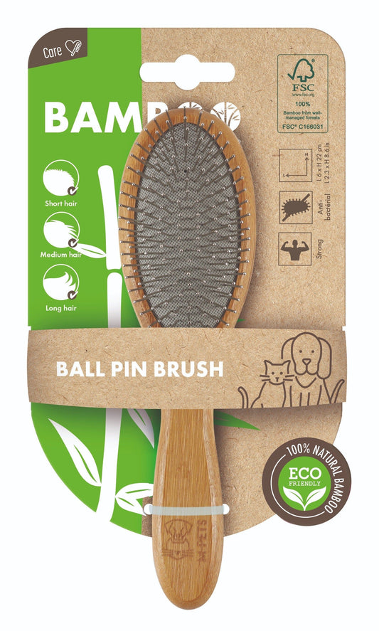 M-PETS Bamboo Ball Pin Brush