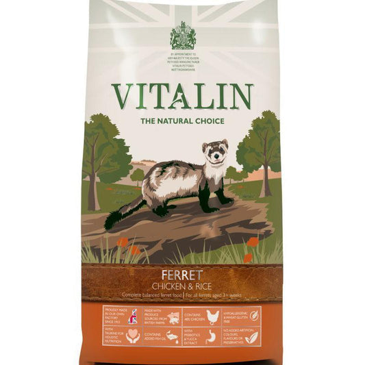 Vitalin Ferret Chicken & Rice 8kg - North East Pet Shop Vitalin