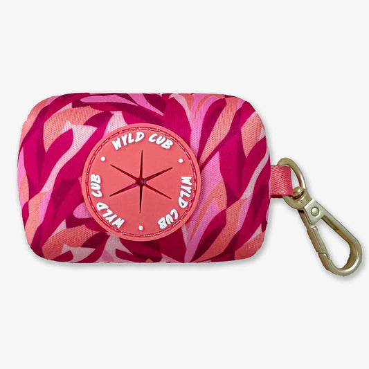 Wyld Cub - Dog Poop Bag Holder: Knightsbridge Coral - North East Pet Shop Wyld Cub