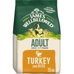 James Wellbeloved Adult Dry Dog Food Turkey & Rice 15kg - North East Pet Shop James Wellbeloved