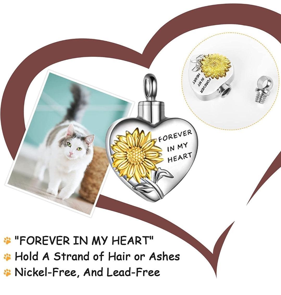 Pet Memorial Photo Frame with Pendant - Wooden Paw Print - North East Pet Shop North East Pet Shop